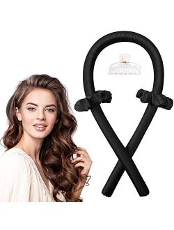 Heatless Curling Rod Headband, IENIN Heatless Hair Curler No Heat Hair Curlers to Sleep in Curl Ribbon with Scrunchies Hair Clips Overnight Hair Curlers Hair Roller for W