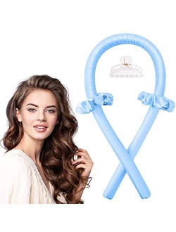 Heatless Curling Rod Headband, IENIN Heatless Hair Curler No Heat Hair Curlers to Sleep in Curl Ribbon with Scrunchies Hair Clips Overnight Hair Curlers Hair Roller for W