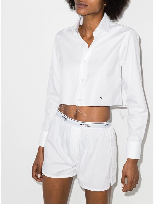 HommeGirls long-sleeve cropped shirt