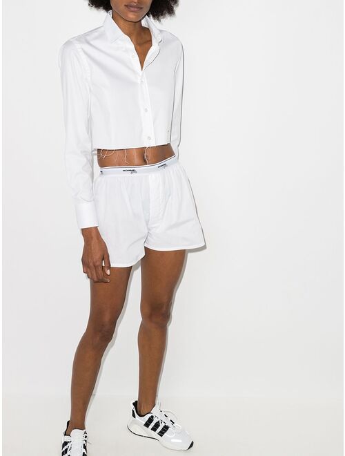 HommeGirls long-sleeve cropped shirt