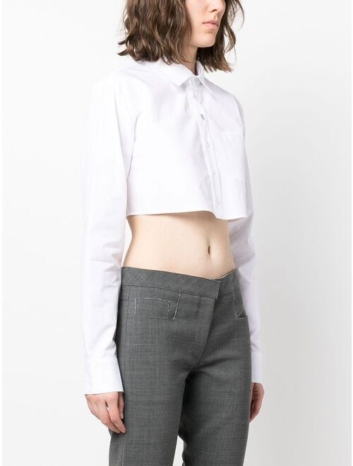 Coperni cropped cotton shirt