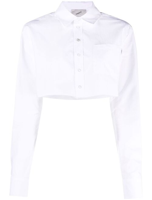 Coperni cropped cotton shirt