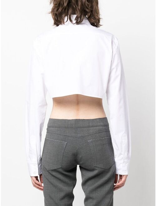 Coperni cropped cotton shirt