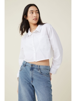 Women's Cropped Dad Shirt