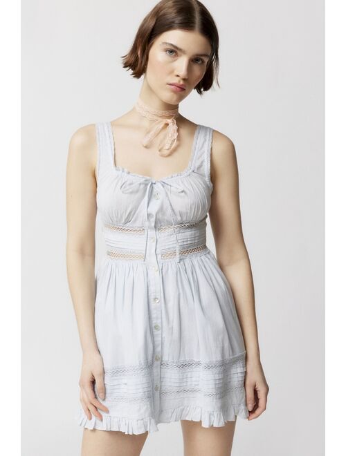 Urban Outfitters UO Angelina Lace-Inset Mini Dress