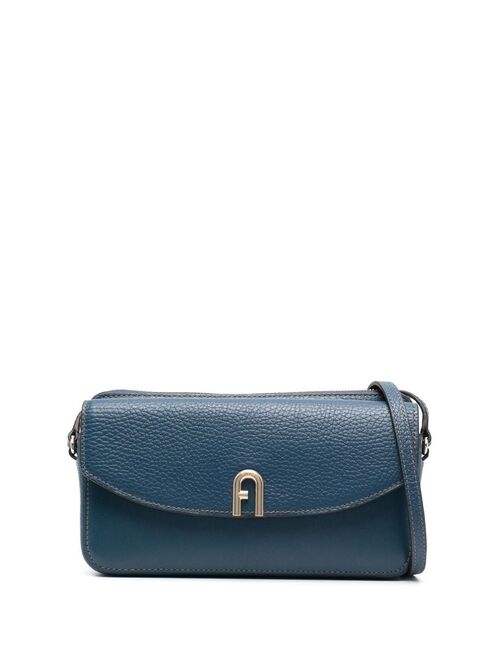 Furla logo-detail leather crossbody bag