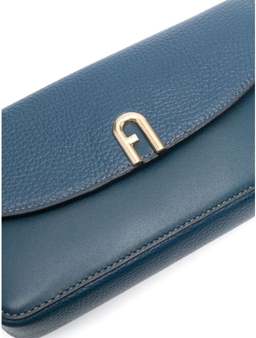 Furla logo-detail leather crossbody bag