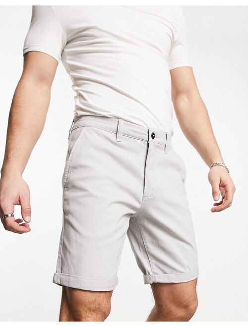 Jack & Jones 2 pack chino shorts in gray and black