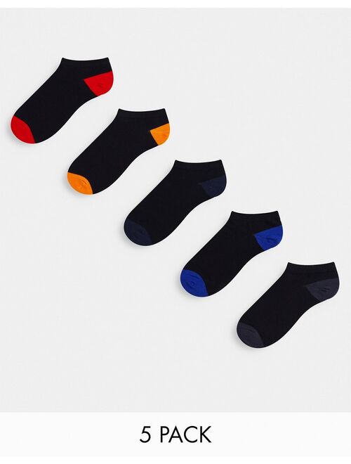 Jack & Jones 5-pack sneaker socks in multi