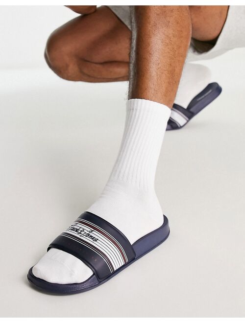 Jack & Jones logo slides in navy