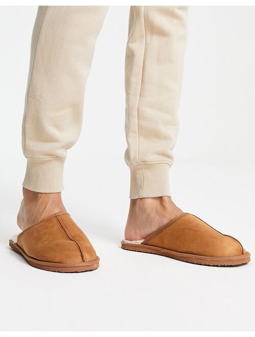 Jack & Jones slippers in tan