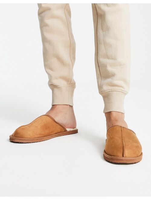 Jack & Jones slippers in tan