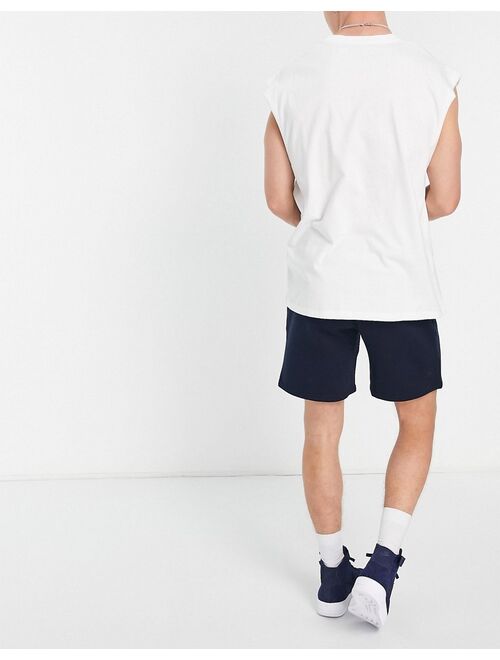 Jack & Jones Intelligence sweat short with logo in navy