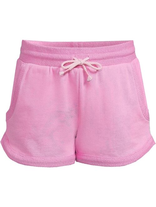 LANDS' END Child Girls Terry Cloth Pull On Sweat Shorts