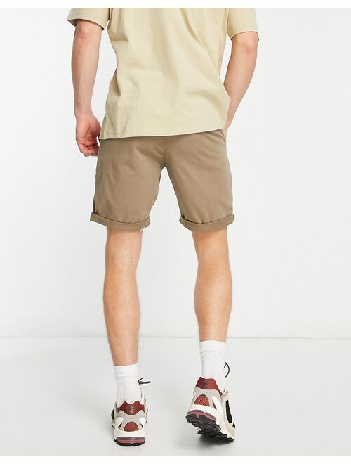 Jack & Jones Intelligence slim fit chino shorts in sand