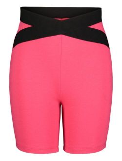 PERFORMANCE Big Girls Crisscross Logo High Waist Bike Shorts