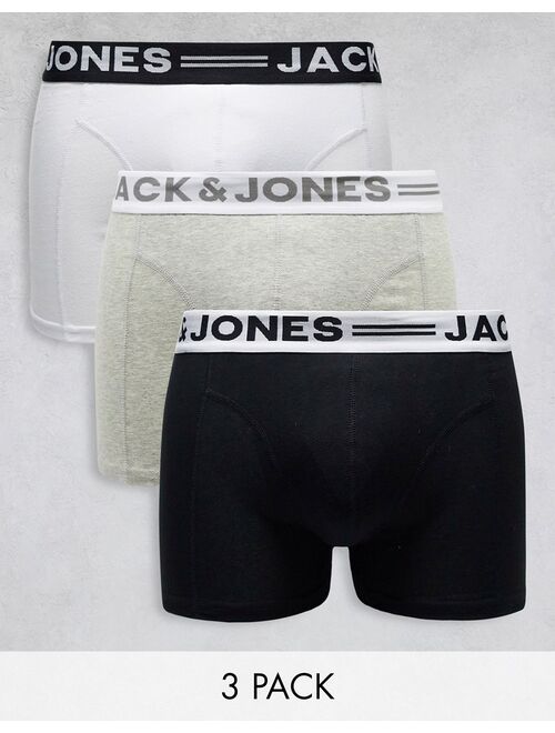 Jack & Jones 3 pack trunks in multi