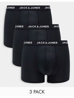 3 pack microfibre trunks in black