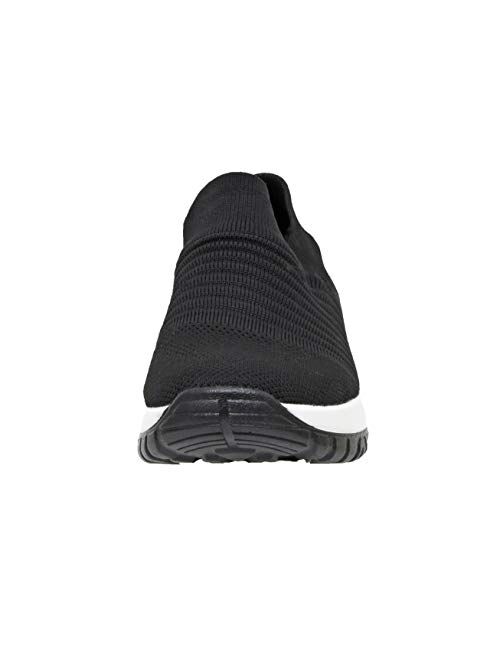 CUSHIONAIRE Women's Breeze Stretch Knit Slip on Sneaker +Memory Foam & LiteSole Technology