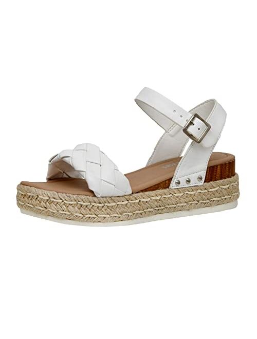 CUSHIONAIRE Women's Mae woven espadrille wedge sandal