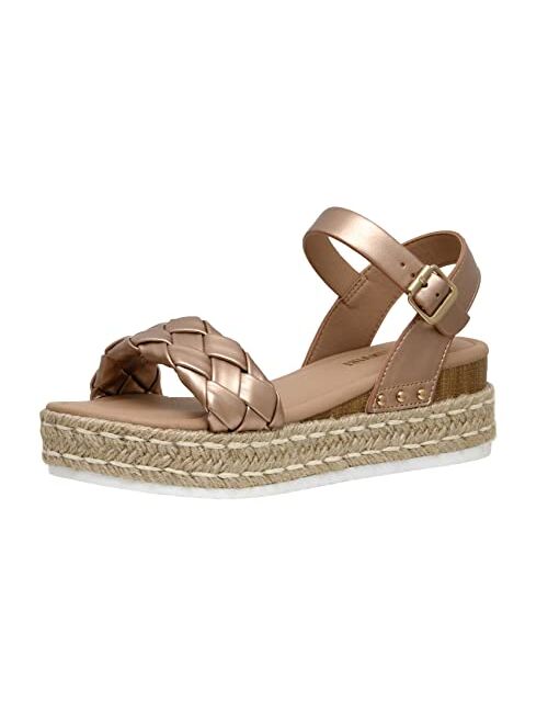 CUSHIONAIRE Women's Mae woven espadrille wedge sandal