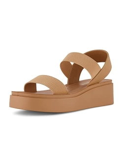 Women's Pilar stretch platform sandal with  Memory Foam