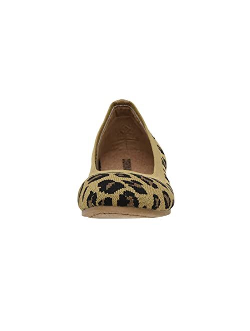 CUSHIONAIRE Women's Tyra Knit Flat with +Memory Foam and Wide Widths Available