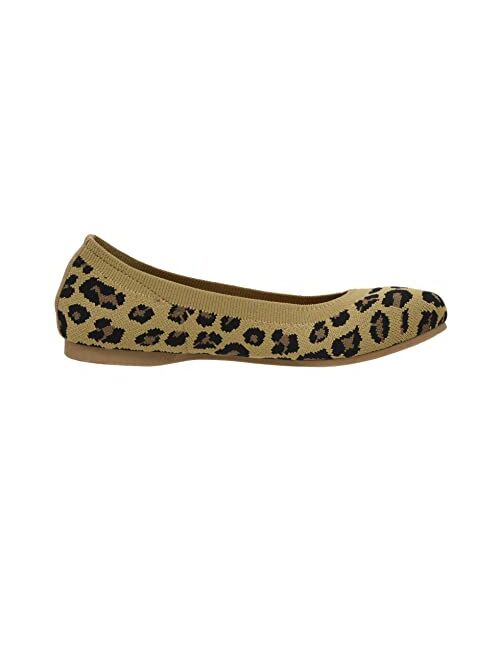 CUSHIONAIRE Women's Tyra Knit Flat with +Memory Foam and Wide Widths Available