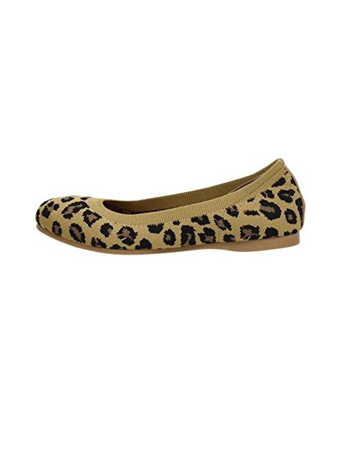 CUSHIONAIRE Women's Tyra Knit Flat with +Memory Foam and Wide Widths Available