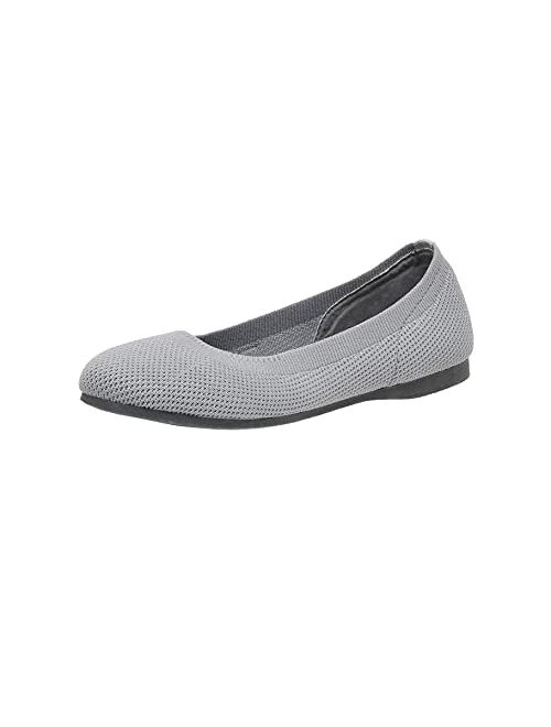 CUSHIONAIRE Women's Tyra Knit Flat with +Memory Foam and Wide Widths Available