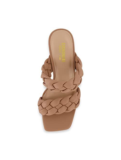 CUSHIONAIRE Women's Aurora braided platform sandal +Memory Foam and Wide Widths Available