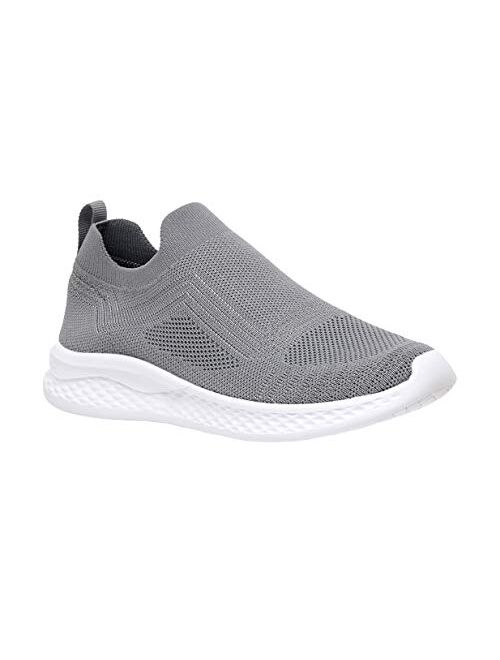 CUSHIONAIRE Women's Dorsy Stretch Knit Slip on Sneaker +Memory Foam & LiteSole Technology