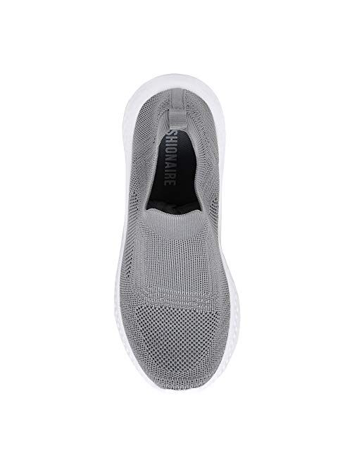 CUSHIONAIRE Women's Dorsy Stretch Knit Slip on Sneaker +Memory Foam & LiteSole Technology