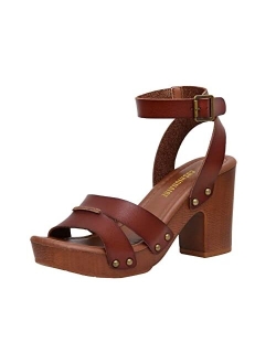 Women's Sandra Faux Wood Sandal  LiteSole Technology, Wide Widths Available