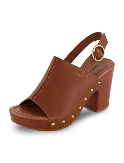 Women's Sisi Faux Wood Sandal  Comfort Foam & LiteSole Technology, Wide Widths Available