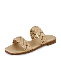 Women's Vicki braided slide sandal  Memory Foam, Wide Widths Available