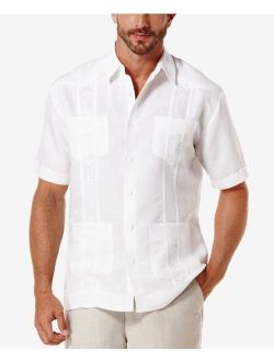 Short-Sleeve Embroidered Guayabera Shirt