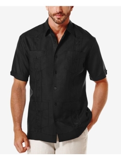 Short-Sleeve Embroidered Guayabera Shirt