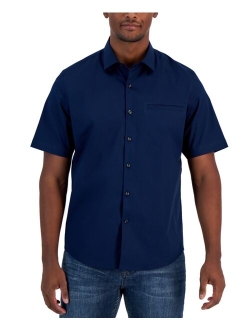 Men's Modern Classic-Fit Stretch Solid Button-Down Shirt, Created for Macy's