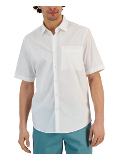 Men's Modern Classic-Fit Stretch Solid Button-Down Shirt, Created for Macy's