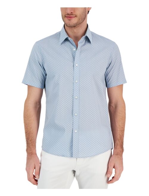 Michael Kors Men's Slim-Fit Stretch Logo-Stripe Shirt