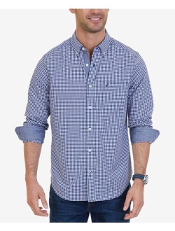 Men's Classic-Fit Long-Sleeve Gingham Check Poplin Shirt