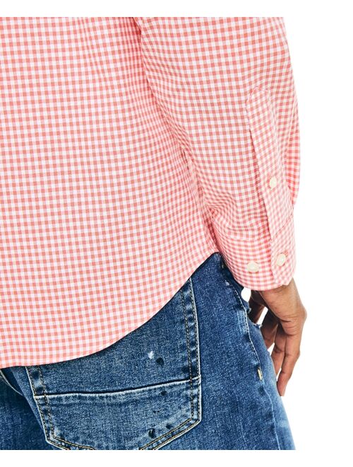 Nautica Men's Classic-Fit Long-Sleeve Gingham Check Poplin Shirt