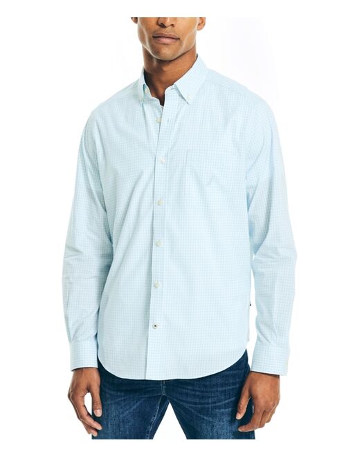 Nautica Men's Classic-Fit Long-Sleeve Gingham Check Poplin Shirt