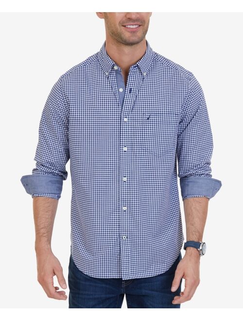 Nautica Men's Classic-Fit Long-Sleeve Gingham Check Poplin Shirt