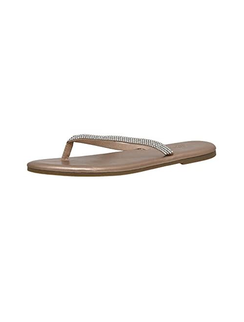 CUSHIONAIRE Women's Ciara Jeweled Flip Flop Sandal with Memory Foam