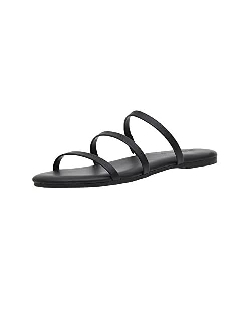 CUSHIONAIRE Women's Capri slide Flip Flop Sandal with Memory Foam