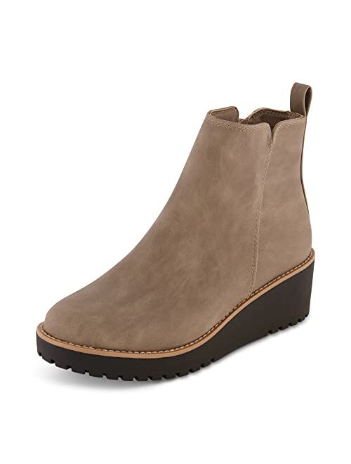 CUSHIONAIRE Women's Ilena wedge boot +Memory Foam, Wide Widths Available