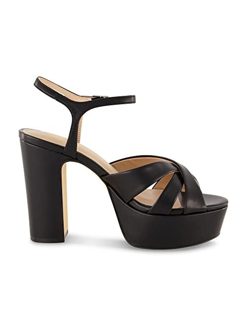 CUSHIONAIRE Women's Foxy platform dress sandal +Memory Foam and Wide Widths Available