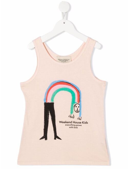 Weekend House Kids. graphic-print organic-cotton tank